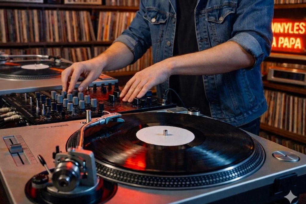dj set les vinyles a papa